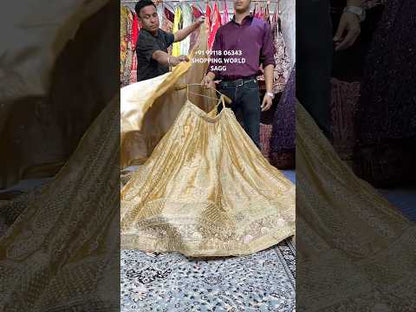 Charming golden lehenga
