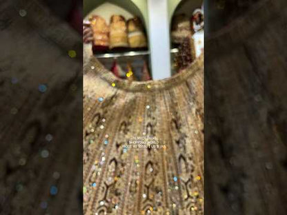 Impresionante lehenga color granate