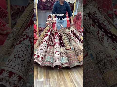 Maroon Multikali Ball Bridal Lehenga