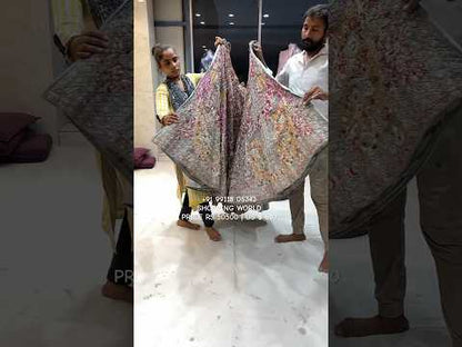 Stylish pink Peacock Handwork Lehenga