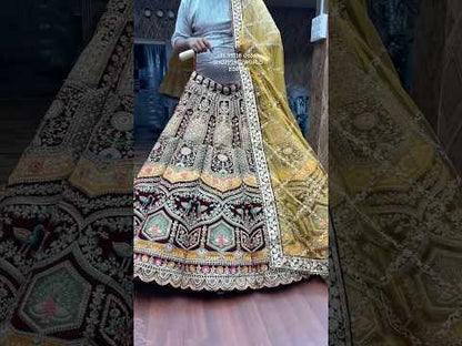 Good looking maroon ball bridal Lehenga