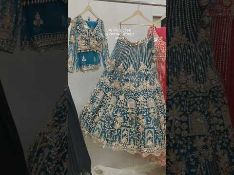 Beautiful Sky blue Ready to wear Crop top Lehenga