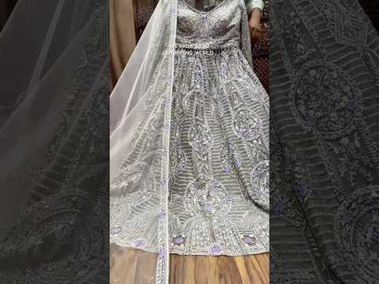 Fantastic peach crop top Lehenga