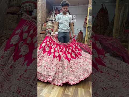 रानी गुलाबी ब्राइडल लहंगा