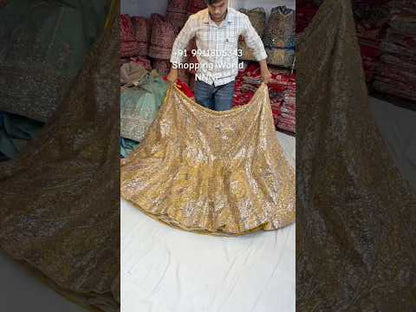 Yellow Haldi Mehendi Designer Lehenga