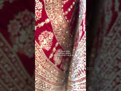 Pure Handwork Fantastic Red Lehenga