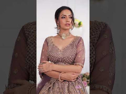 Fabulous light onion peacock lehenga