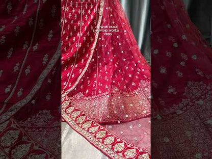 Designer red bridal lehenga