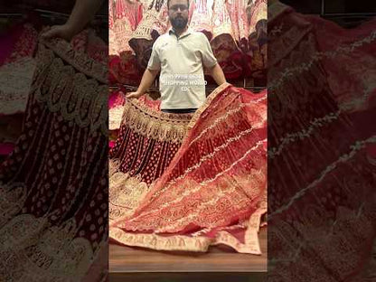 Beautiful maroon bridal Lehenga