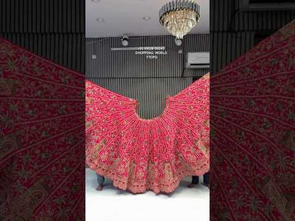 Khoobsurat rani pink peacock handwork bridal Lehenga