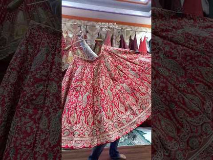 Eye catching Rani pink peacock Bridal lehenga Happy Customer