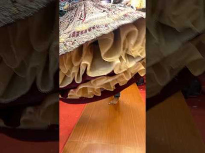 Charming maroon bridal Lehenga