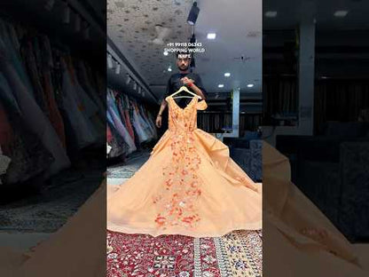 Stunning peach gown big flair