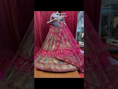 Elegant red doli barat lehenga