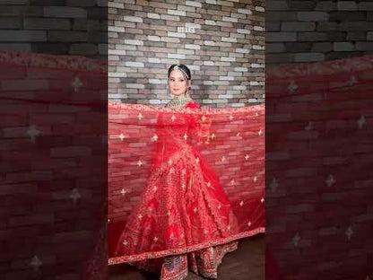 Gorgeous Rani pink peacock bridal Lehenga