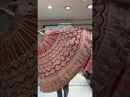 Fantastic maroon bridal lehenga