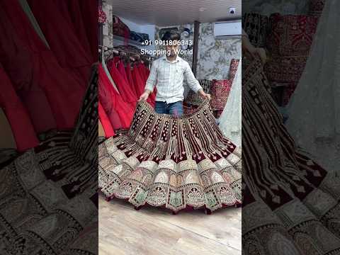 Dark Maroon Ball Bridal Lehenga