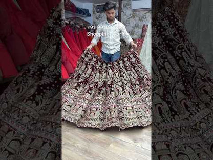 لنجا عرائسي كروي بلون أحمر داكن (ماروني)