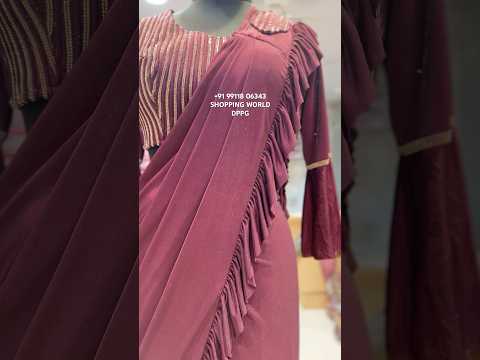 Awesome maroon drape ready to wear saree