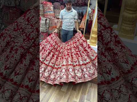 Cherry Red Peacock Ball Bridal Lehenga
