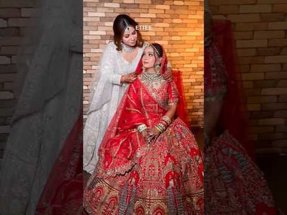 Gorgeous Rani pink peacock bridal Lehenga