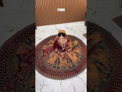 Rajwada Fabulous Mustard yellow green lehenga