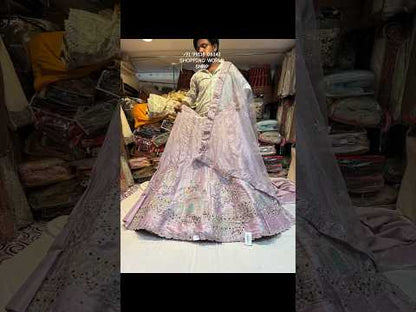 Glamorous palace baby pink Lehenga