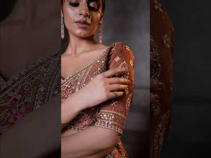 Attractive coffe girlish lehenga 32