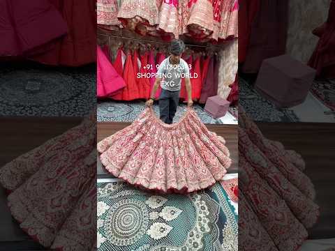 Rani pink red orange Peacock Multikali Ball Bridal Lehenga