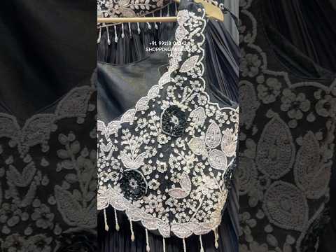 Gorgeous black crop top lehenga