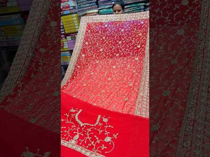 Awesome dark pink saree