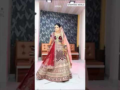 Amazing jhumka Maroon bridal lehenga ( happy customer)