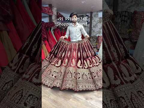 Dark Maroon Peacock Ball Bridal Lehenga