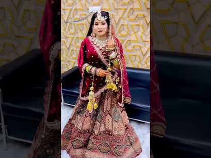 Pretty maroon bridal Lehenga happy customer
