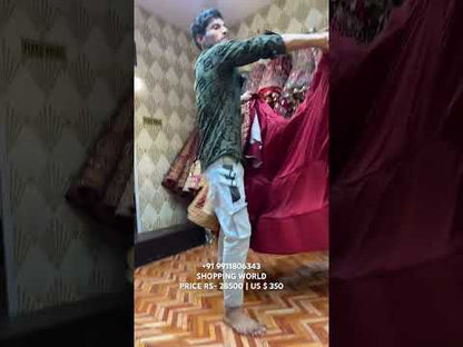 Lehenga de color amarillo mostaza Gajab Ball