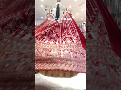 Stunning red doli barat bridal lehenga