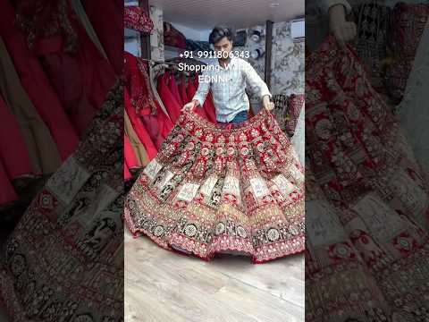Maroon dark red Ball Bridal Lehenga