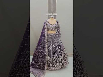 Pretty Purple Floral Lehenga Happy Customer