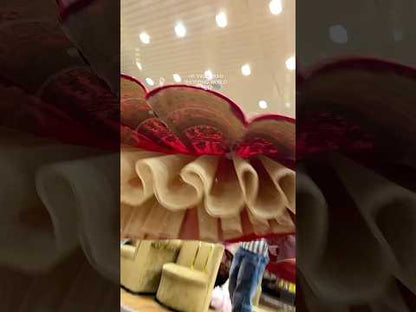 Lavishing red handmade doli barat ball bridal lehenga