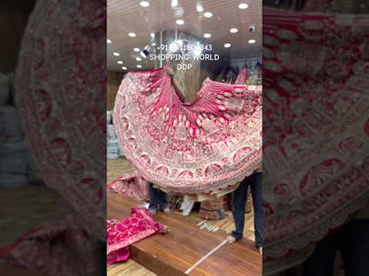Rani Pink Peacock Designer Bridal Lehenga