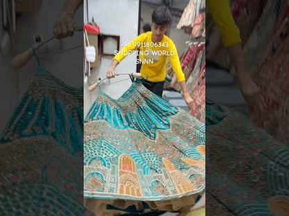 Heavy Jhumka 2 aqua sea green teal blue Lehenga