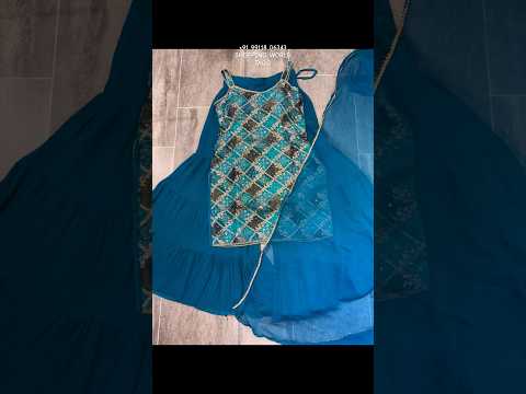 Something different sky blue shrug Long top Dress Lehenga