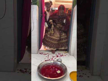 Lovely Dark maroon golden bridal lehenga ( happy customer)