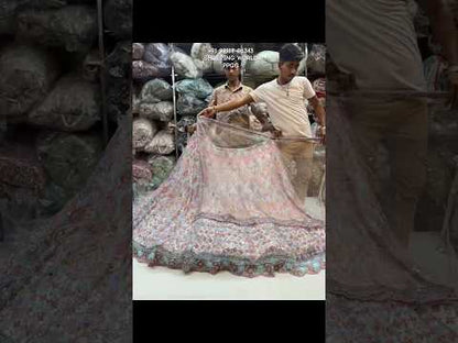 Engaging cream pink Lehenga