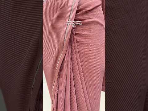 Amazing peach pink drape ready to wear saree