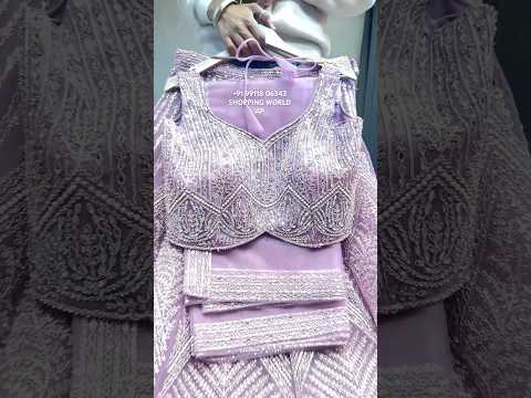 Attractive pink crop top lehenga