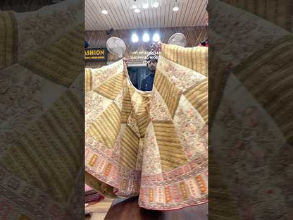 Gorgeous white golden lehenga