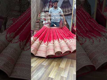 रानी गुलाबी बॉल ब्राइडल लहंगा