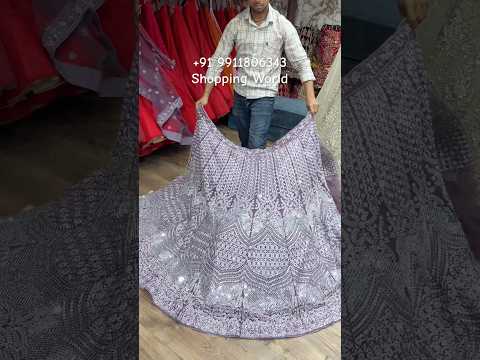 Lavender Mirror Work Lehenga