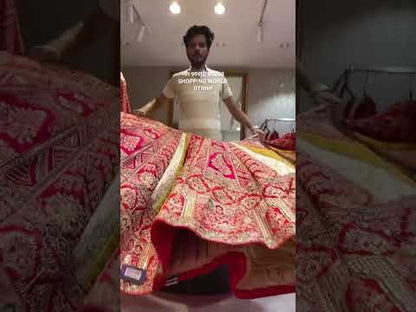 Tremendous red bridal lehenga